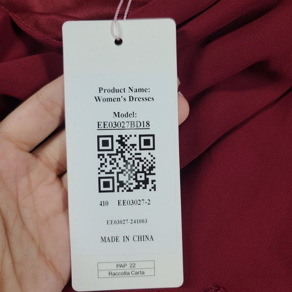 Ever Pretty Applique Chiffon formal Burgundy Dress Size 18 wedding MOTB Party - Picture 12 of 15